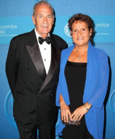 Morgan Cawley parents Roger Cawley and Evonne Goolagong Cawley at an event of Newcombe Medal.